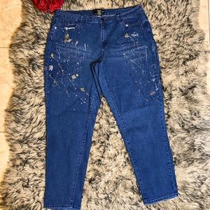 Lane Bryant Venezia Glitter Jeans Sz 20